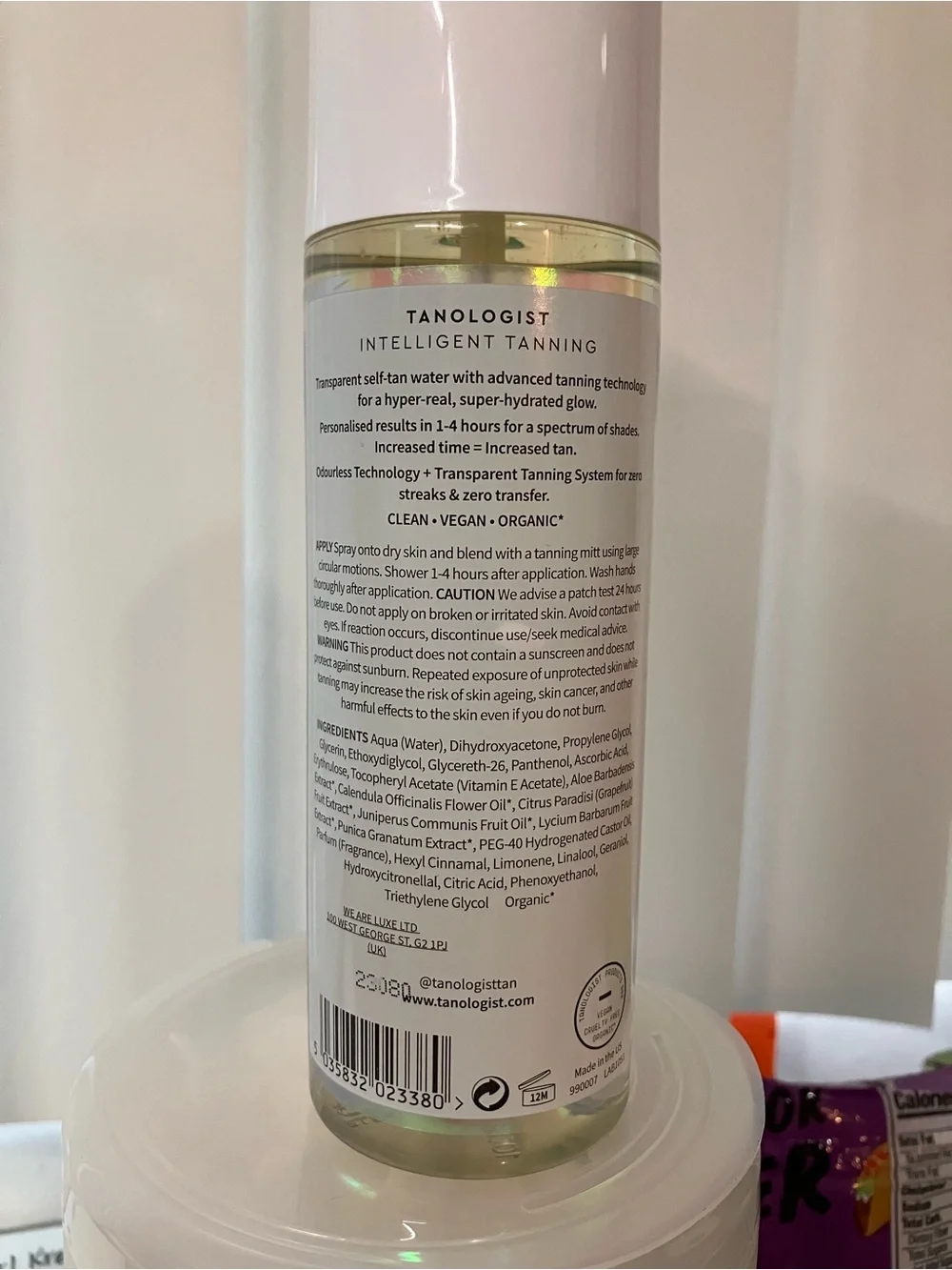 Tanologist Express Tan, Self Tan Water - White Bottle, Medium